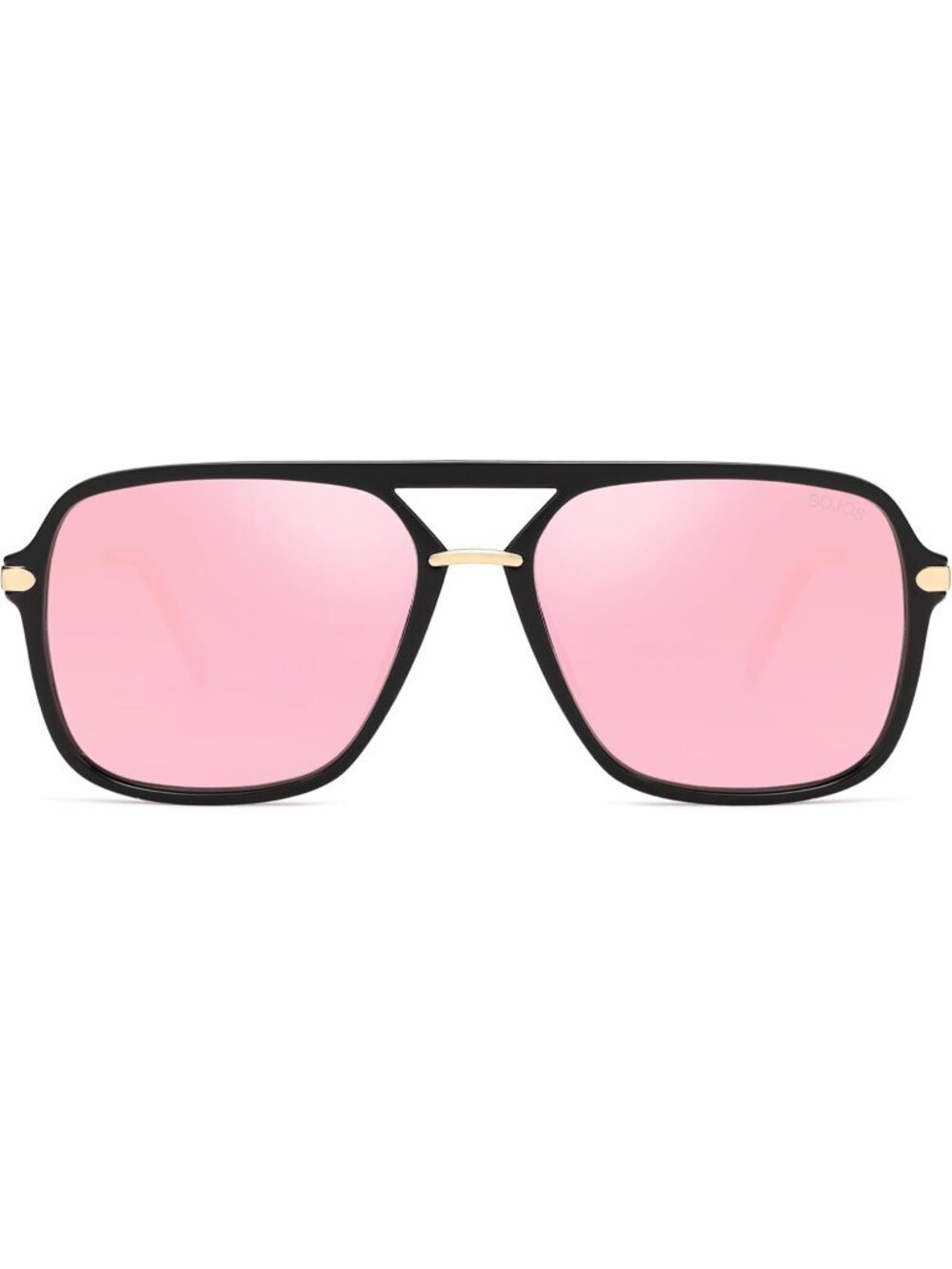 Women's Black Pink Retro Square Polarized Lens Trendy Aviator 90s Shades SJ2229